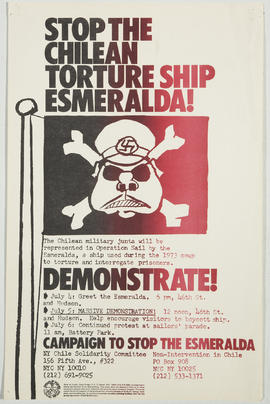 Stop the Chilean Torture Ship Esmeralda!