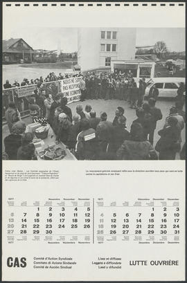 Calendrier de soutien au CAS 1977 - novembre, décembre